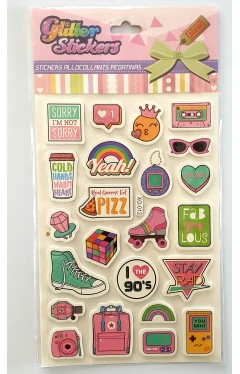 3D Glitter Sticker X0 012